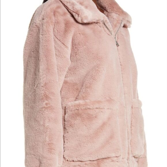 UGG KIANNA FAUX FUR JACKET IN FAWN - Picture 5 of 8